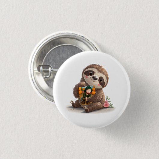 Charming Sloth Button (Vorne & Hinten)