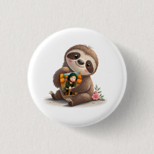 Charming Sloth Button