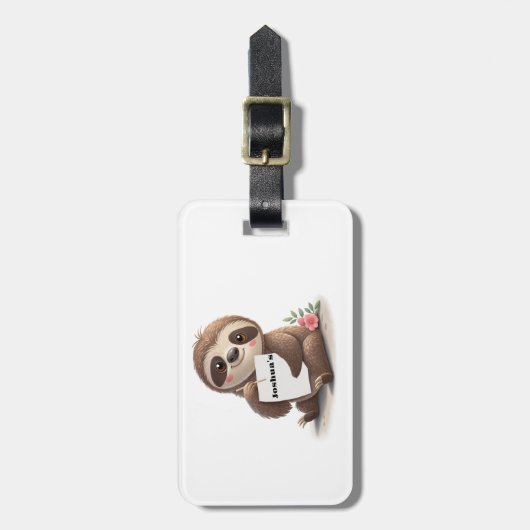 Charming Sloth Gepäckanhänger (Vorderseite vertikal)