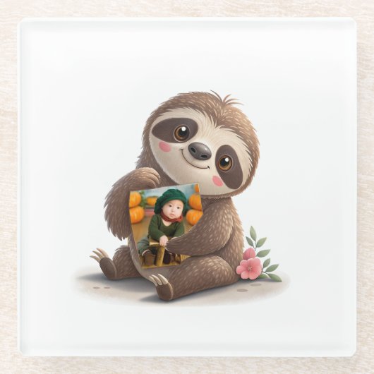 Charming Sloth Glasuntersetzer (Vorderseite)