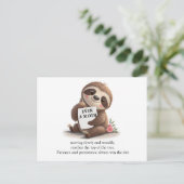 Charming Sloth Postkarte (Stehend Vorderseite)