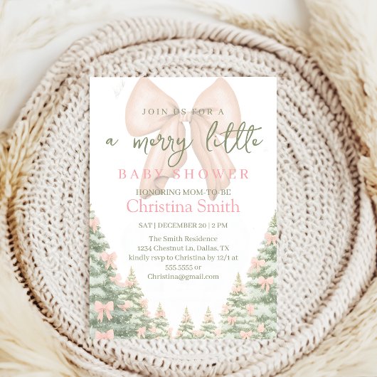 Charming Snowflake Baby Shower for Your Baby Girl Einladung