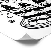 Charming Snowman Holiday Cake Colour Poster (Ecke)