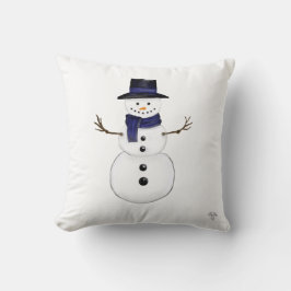 Charming Snowman Throw Pillow Kissen