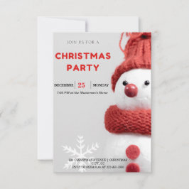 Charming Snowman Weihnachten-Party Einladungen