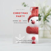 Charming Snowman Weihnachten-Party Einladungen (Stehend Vorderseite)