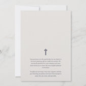 Charming Soft Botanical Floral Frame Baptism Einladung (Rückseite)