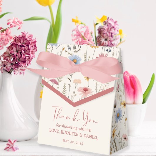 Charming Soft Pastel Boho Floral Baby Dusche Geschenkschachtel