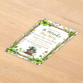 Charming Spring Clover & Gnome  Acryleinladungen (Ablage )