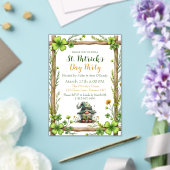 Charming Spring Clover & Gnome  Acryleinladungen (In Situ (Hochzeit))