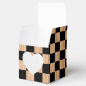 Charming Square Checkers Heart Mark Design Geschenkschachtel (Geöffnet)
