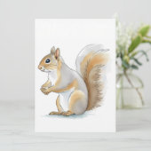 Charming Squirrel Einladung (Stehend Vorderseite)