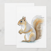 Charming Squirrel Einladung (Vorne/Hinten)