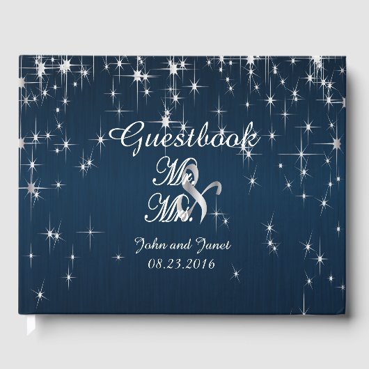 Charming Star Struck Wedding Gästebuch (Vorderseite)
