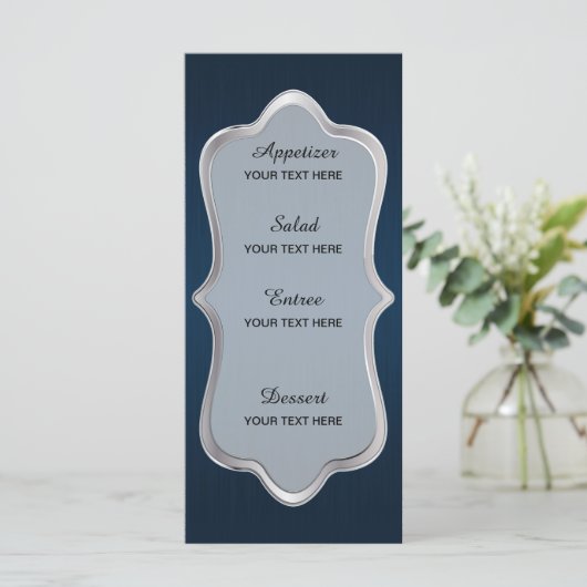 Charming Star Struck Wedding Menükarte (Stehend Vorderseite)