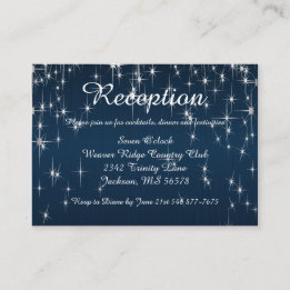 Charming Star Struck Wedding | Navy Blue Begleitkarte