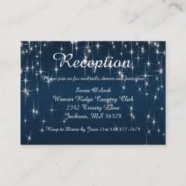 Charming Star Struck Wedding | Navy Blue Begleitkarte