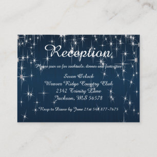 Charming Star Struck Wedding   Navy Blue Begleitkarte