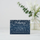 Charming Star Struck Wedding | Navy Blue Begleitkarte (Stehend Vorderseite)