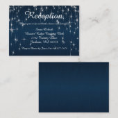 Charming Star Struck Wedding | Navy Blue Begleitkarte (Vorne/Hinten)