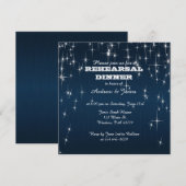 Charming Star Struck Wedding | Navy Blue Einladung (Vorne/Hinten)