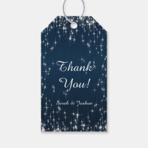 Charming Star Struck Wedding Navy Blue Geschenkanhänger