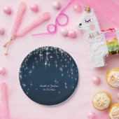 Charming Star Struck Wedding | Navy Blue Pappteller (Party)