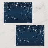 Charming Star Struck Wedding | Navy Blue Platzkarte (Vorne/Hinten)