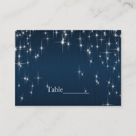 Charming Star Struck Wedding | Navy Blue Platzkarte