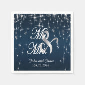 Charming Star Struck Wedding | Navy Blue Serviette (Vorderseite)