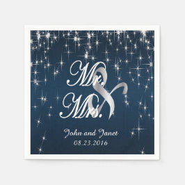 Charming Star Struck Wedding | Navy Blue Serviette