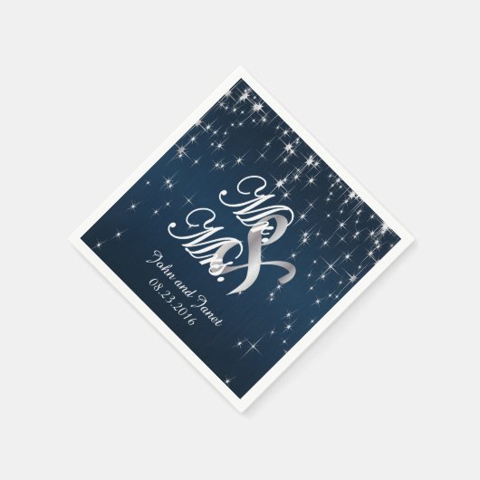 Charming Star Struck Wedding | Navy Blue Serviette (Ecke)