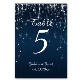 Charming Star Struck Wedding | Navy Blue Tischnummer
