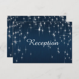 Charming Starstruck Wedding Navy Blue - Empfang Einladung