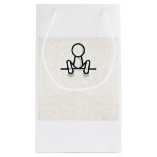 Charming Stickman Sitting Geschenktasche Kleine Geschenktüte