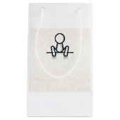 Charming Stickman Sitting Geschenktasche Kleine Geschenktüte (Vorderseite)