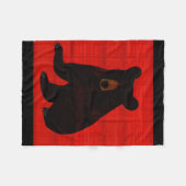 Charming Story Book Black Bar Cub Fleecedecke (Vorderseite (Horizontal))