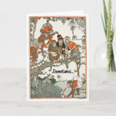 Charming Storybook Affen Förderung Karte (Vorderseite)