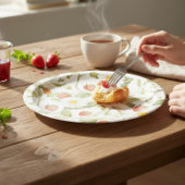 Charming Strawberry Daisy Botanical Watercolor  Pappteller