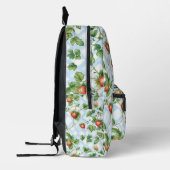 Charming Strawberry & Leaf Muster - Vintag Bedruckter Rucksack (Links)