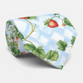 Charming Strawberry & Leaf Muster - Vintag Krawatte (Gerollt)