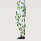 Charming Strawberry & Leaf Muster - Vintag Leggings (Links)