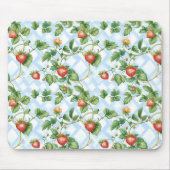 Charming Strawberry & Leaf Muster - Vintag Mousepad (Vorne)