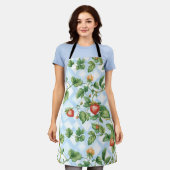 Charming Strawberry & Leaf Muster - Vintag Schürze (Getragen)