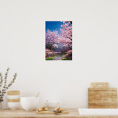Charming Stream und Cherry Blossom Poster (Küche)