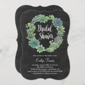 Charming Succulents Bridal Dusche Einladung (Vorne/Hinten)