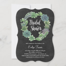 Charming Succulents Bridal Dusche Einladung