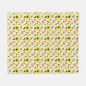 Charming Summer Meadow Floral pattern blanket Fleecedecke (Vorderseite (Horizontal))