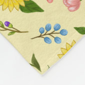 Charming Summer Meadow Floral pattern blanket Fleecedecke (Ecke)