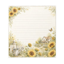 Charming Sunflower Cottage Garden Lined